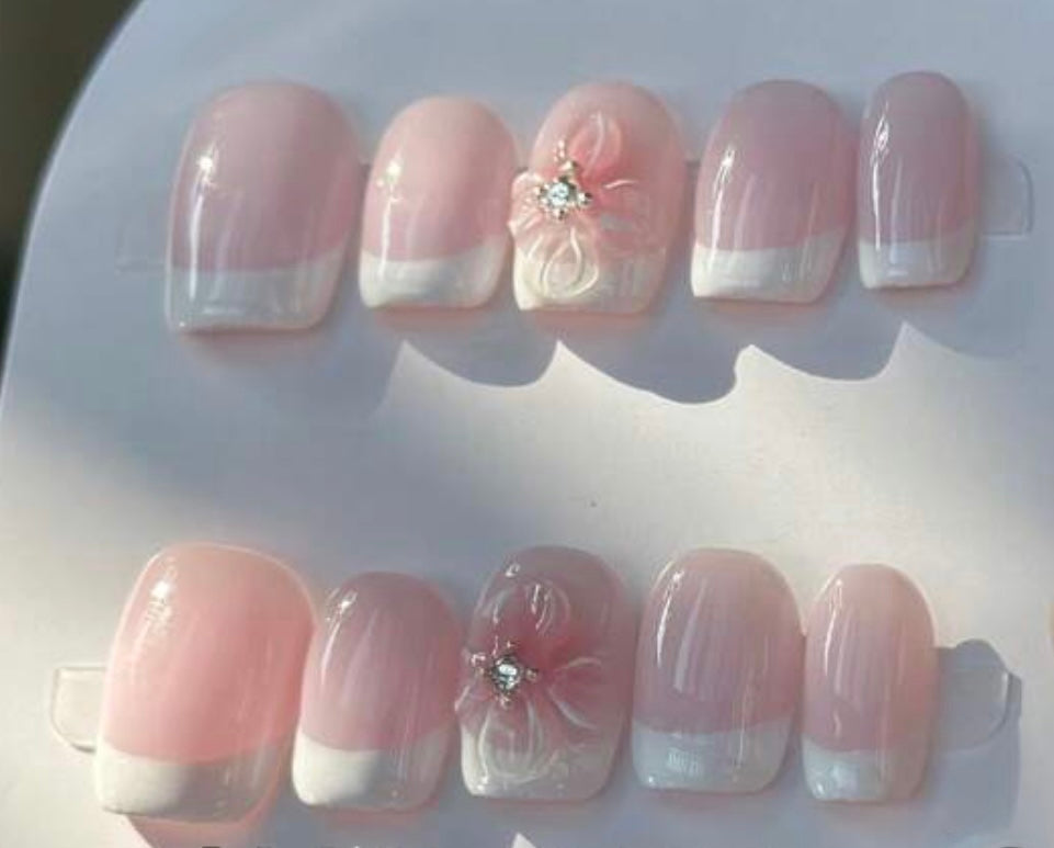 Pink And White French