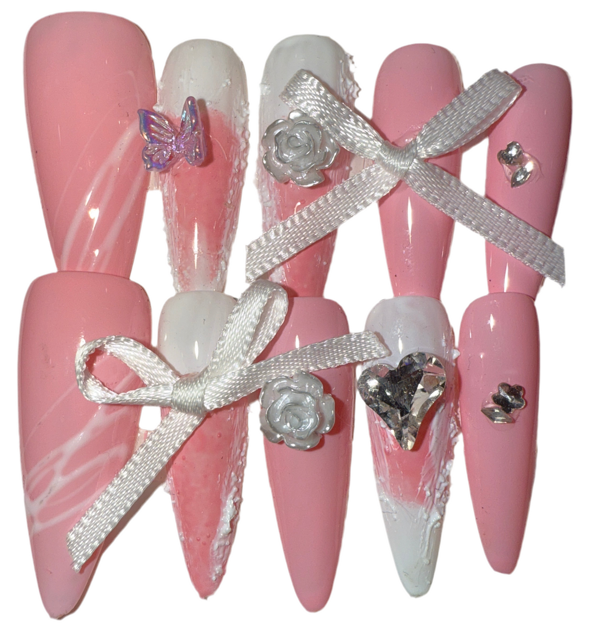 3D Pink And White