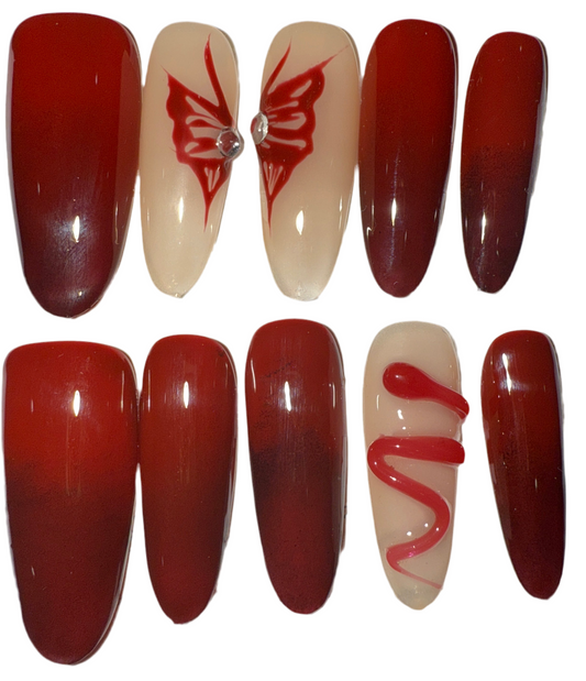 Burgundy Butterflies