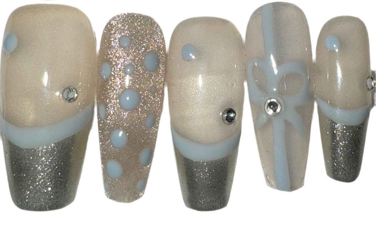 Silver And Light Blue