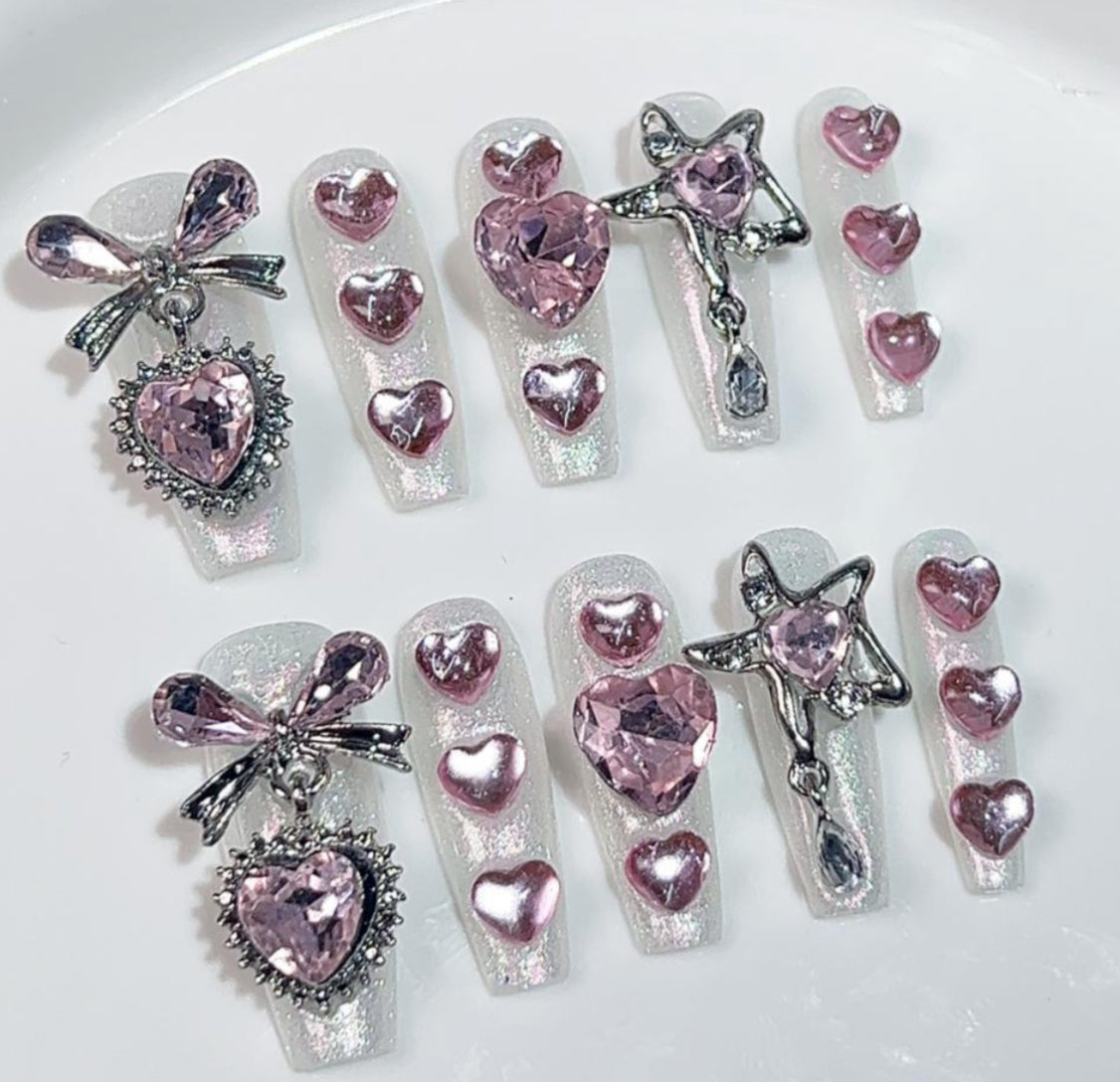3D Pearl White And Pink