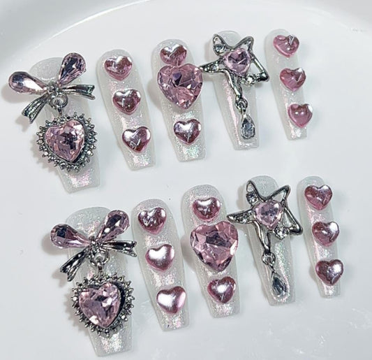 3D Pearl White And Pink