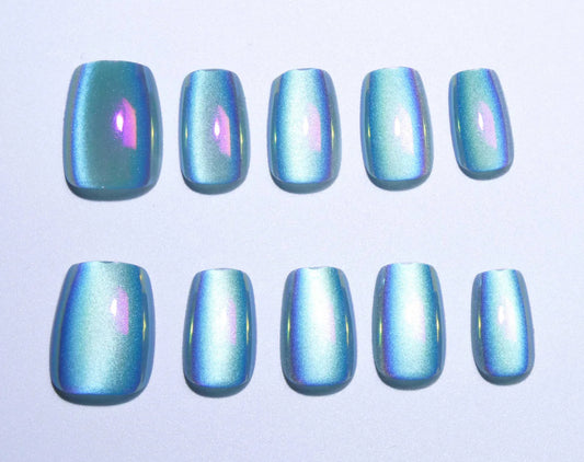 Teal Blue Cat Eye