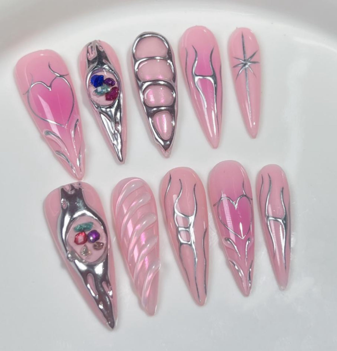 3D Light Pink With Design