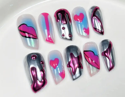 Pink And Silver Chrome