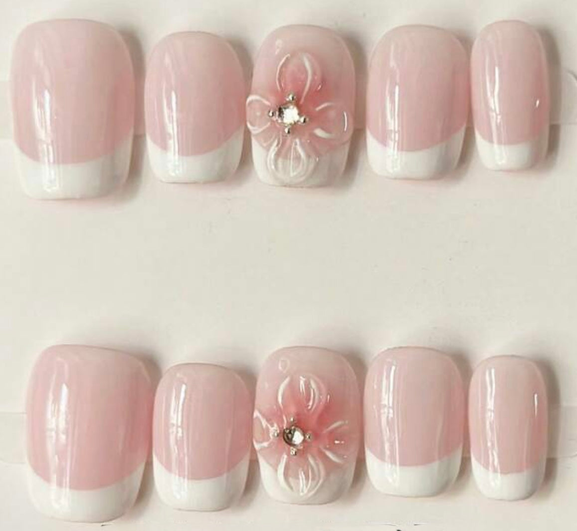Pink And White French